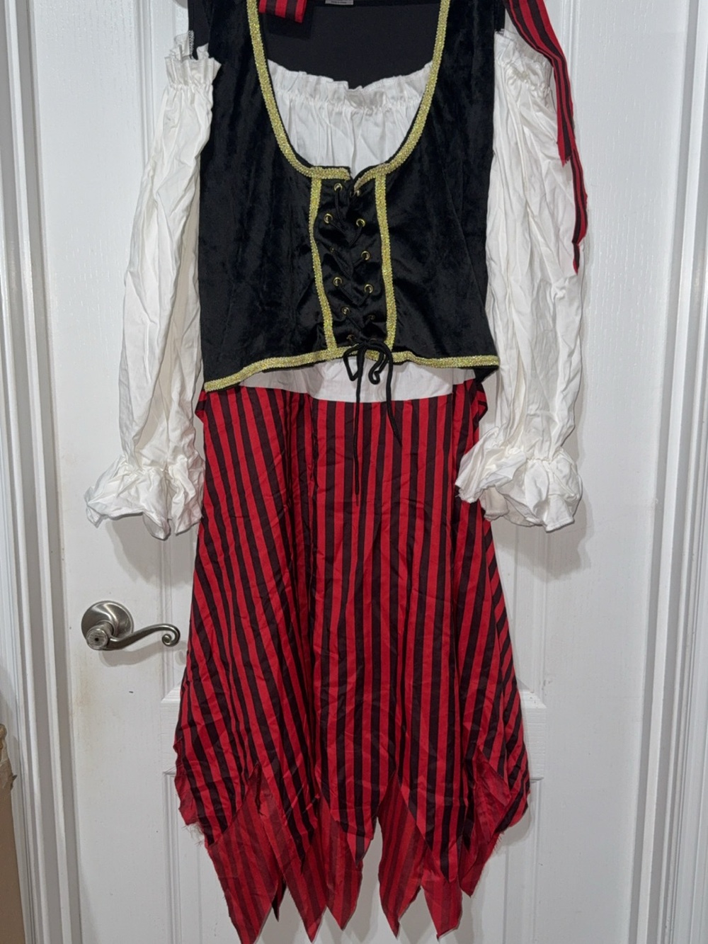 Womenβs Red and Black Pirate Costume